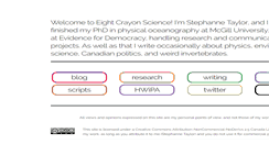 Desktop Screenshot of eightcrayonscience.com